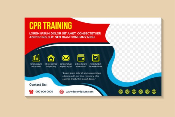 CPR Training Banner: Graphics & Print Templates