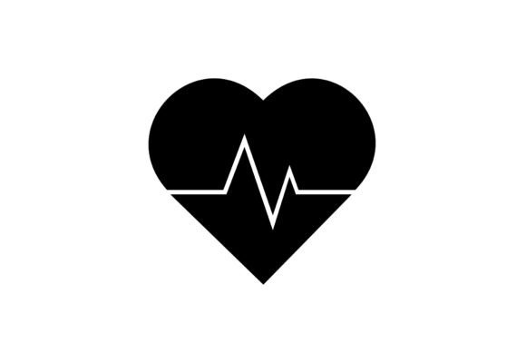 Heart Cardiogram Silhouette: Graphics & Icons Review
