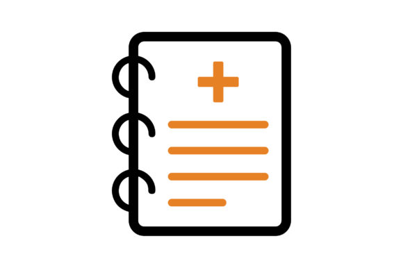 Medical, Pocketbook, Note Pad Icon Graphics
