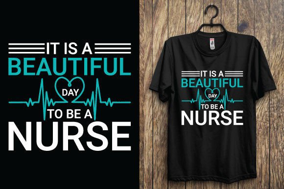 Nurse Typography Graphics for T-Shirt Designs