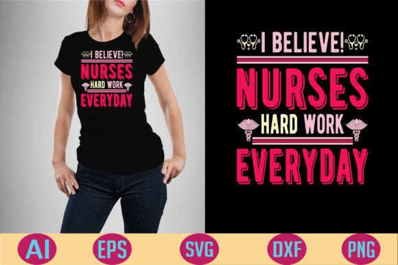 Nurse Typography T-Shirt Design Vector Graphics