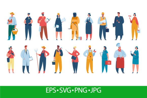 Professional Workers in Uniform: Graphics and Illustrations